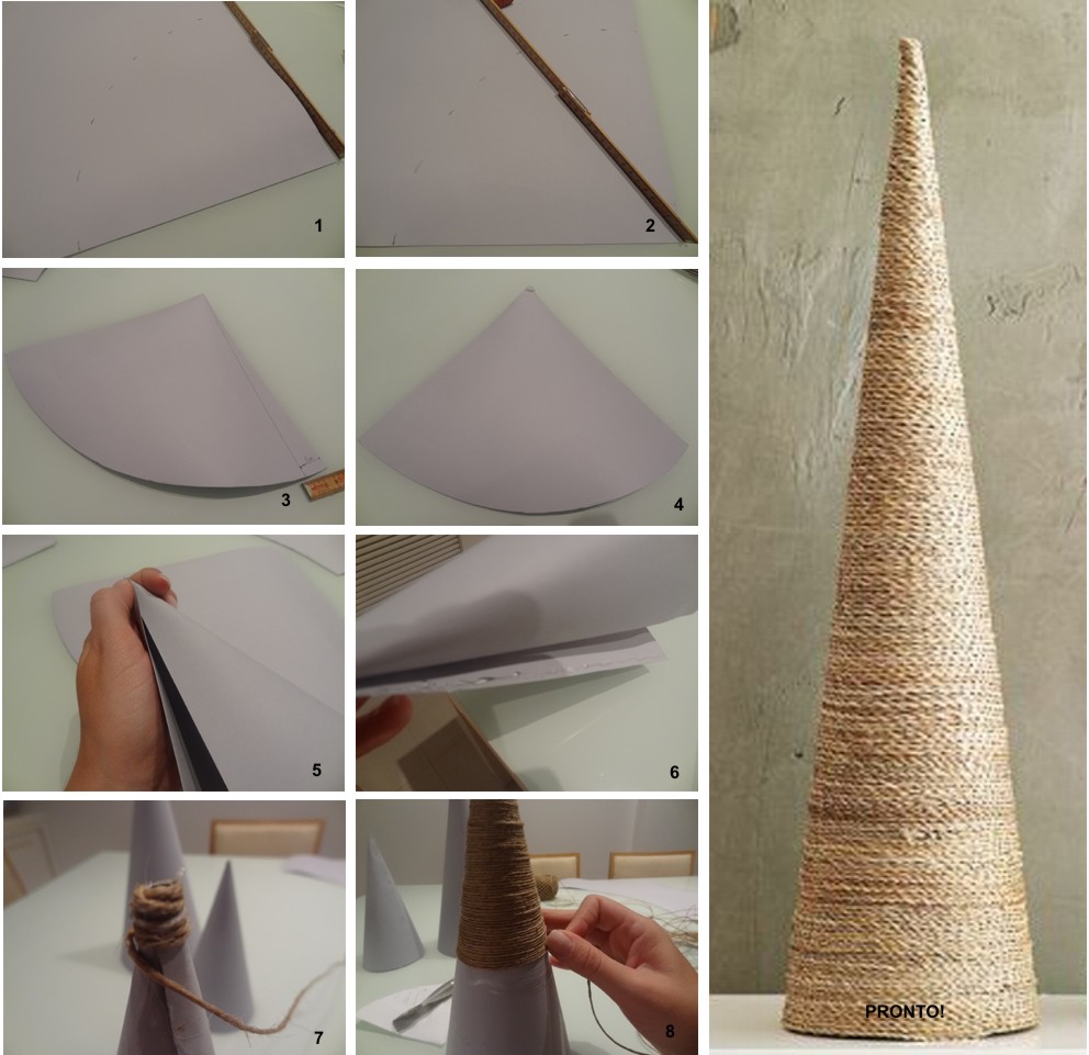 DIY – Árvore de Natal com cone de papel |
